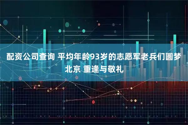 配资公司查询 平均年龄93岁的志愿军老兵们圆梦北京 重逢与敬礼