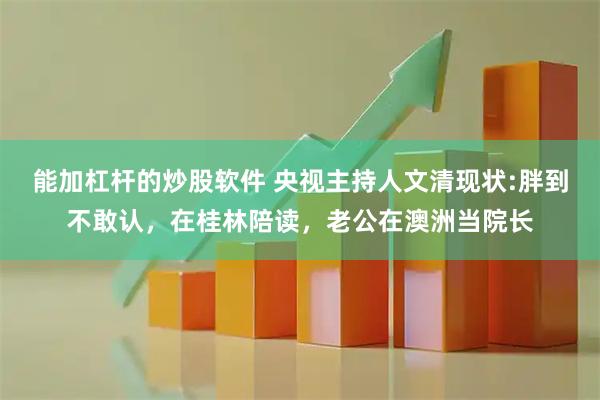 能加杠杆的炒股软件 央视主持人文清现状:胖到不敢认，在桂林陪读，老公在澳洲当院长